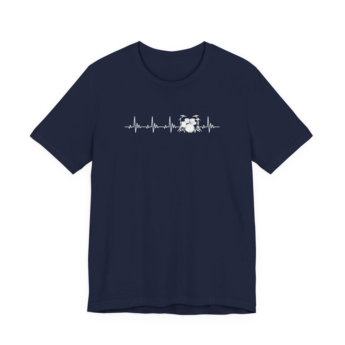 Heartbeat Drum Set T-Shirt | Heart Beats for Drumming Tee