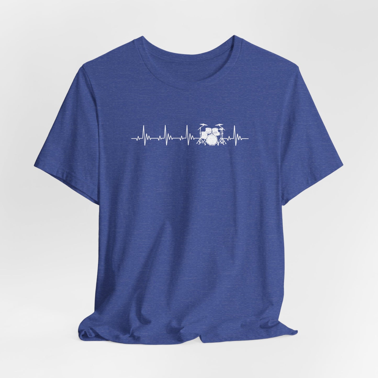 Heartbeat Drum Set T-Shirt | Heart Beats for Drumming Tee