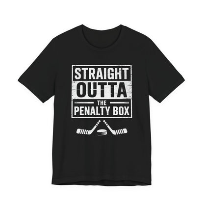 Straight Outta The Penalty Box Ice Hockey Shirt | Hockey Mask & Sticks Tee