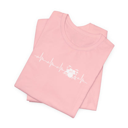 Heartbeat Drum Set T-Shirt | Heart Beats for Drumming Tee