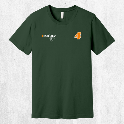 Lando Norris F1 Signature Tee — NOR #4 Race Fan T‑Shirt