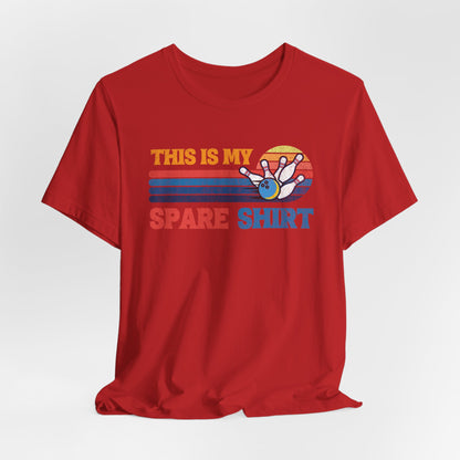 This Is My Spare Shirt Bowler Tee | Bowling Retro Logo