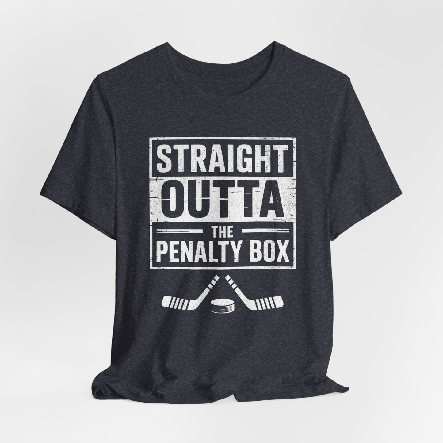 Straight Outta The Penalty Box Ice Hockey Shirt | Hockey Mask & Sticks Tee