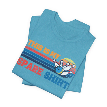 This Is My Spare Shirt Bowler Tee | Bowling Retro Logo