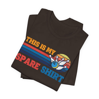 This Is My Spare Shirt Bowler Tee | Bowling Retro Logo