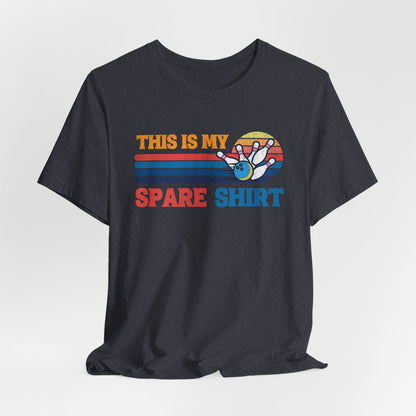 This Is My Spare Shirt Bowler Tee | Bowling Retro Logo