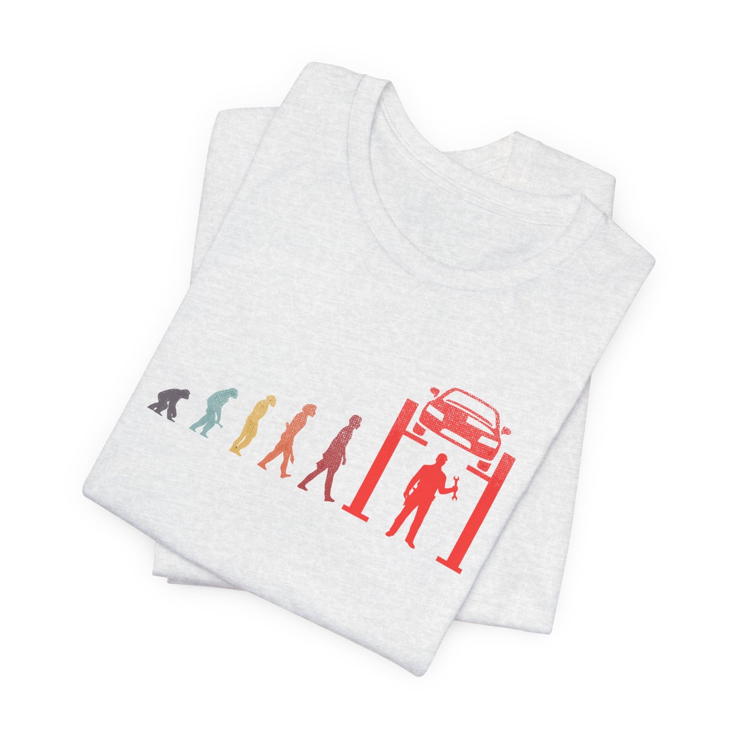 Evolution of Man Car Mechanic T-Shirt, Auto Technician Tee, Mechanic Gift, Funny Garage Shirt, Mechanic Evolution Top