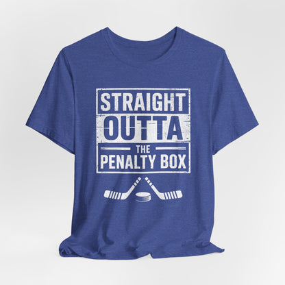 Straight Outta The Penalty Box Ice Hockey Shirt | Hockey Mask & Sticks Tee