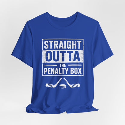 Straight Outta The Penalty Box Ice Hockey Shirt | Hockey Mask & Sticks Tee