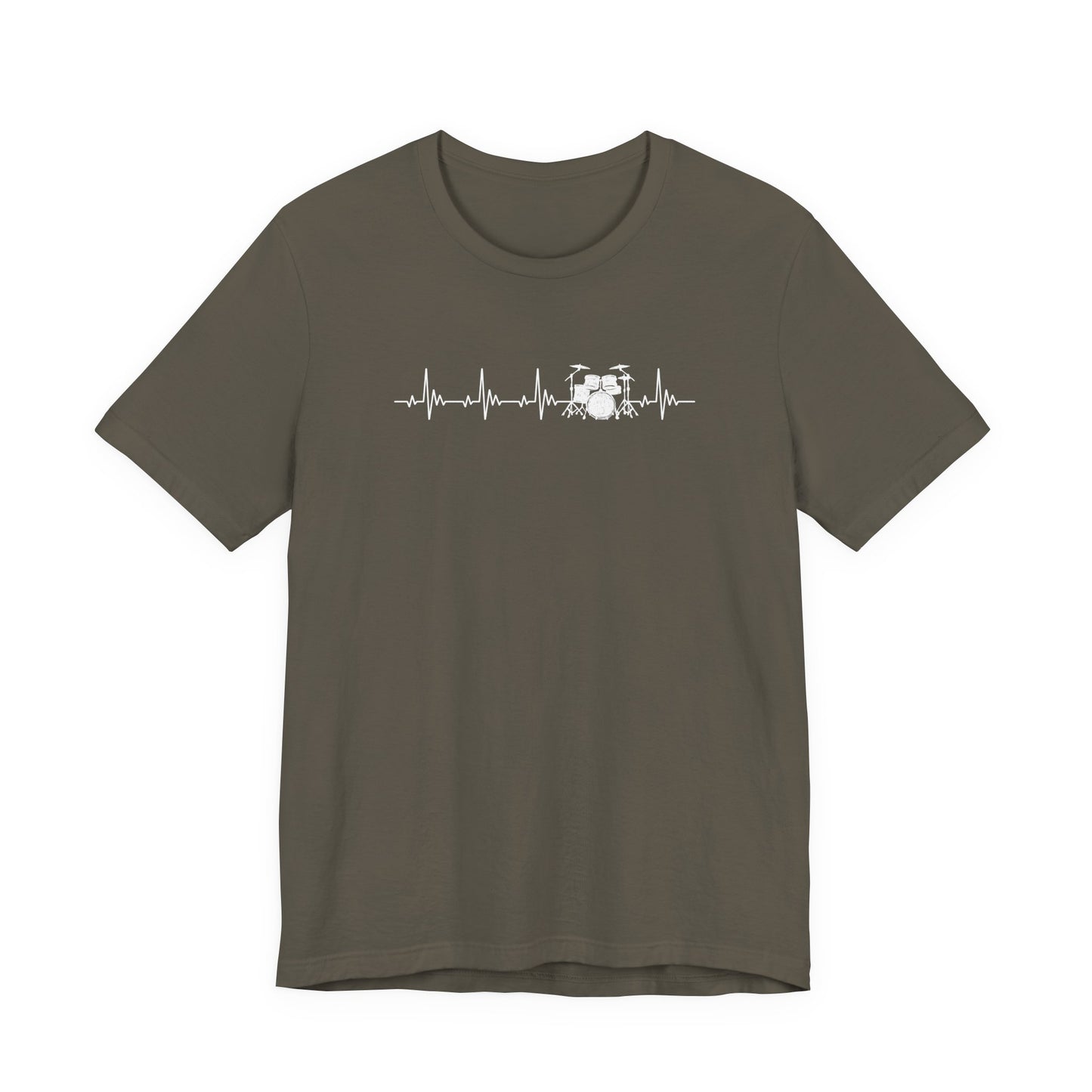 Heartbeat Drum Set T-Shirt | Heart Beats for Drumming Tee
