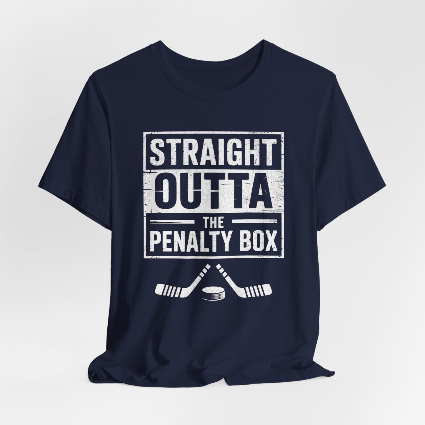 Straight Outta The Penalty Box Ice Hockey Shirt | Hockey Mask & Sticks Tee