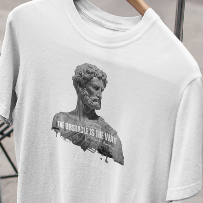 Stoic  Marcus Aurelius T-Shirt , The Obstacle Is The Way, Stoicism Quote, Gift for Stoics, Motivational - Unisex Softstyle T-Shirt