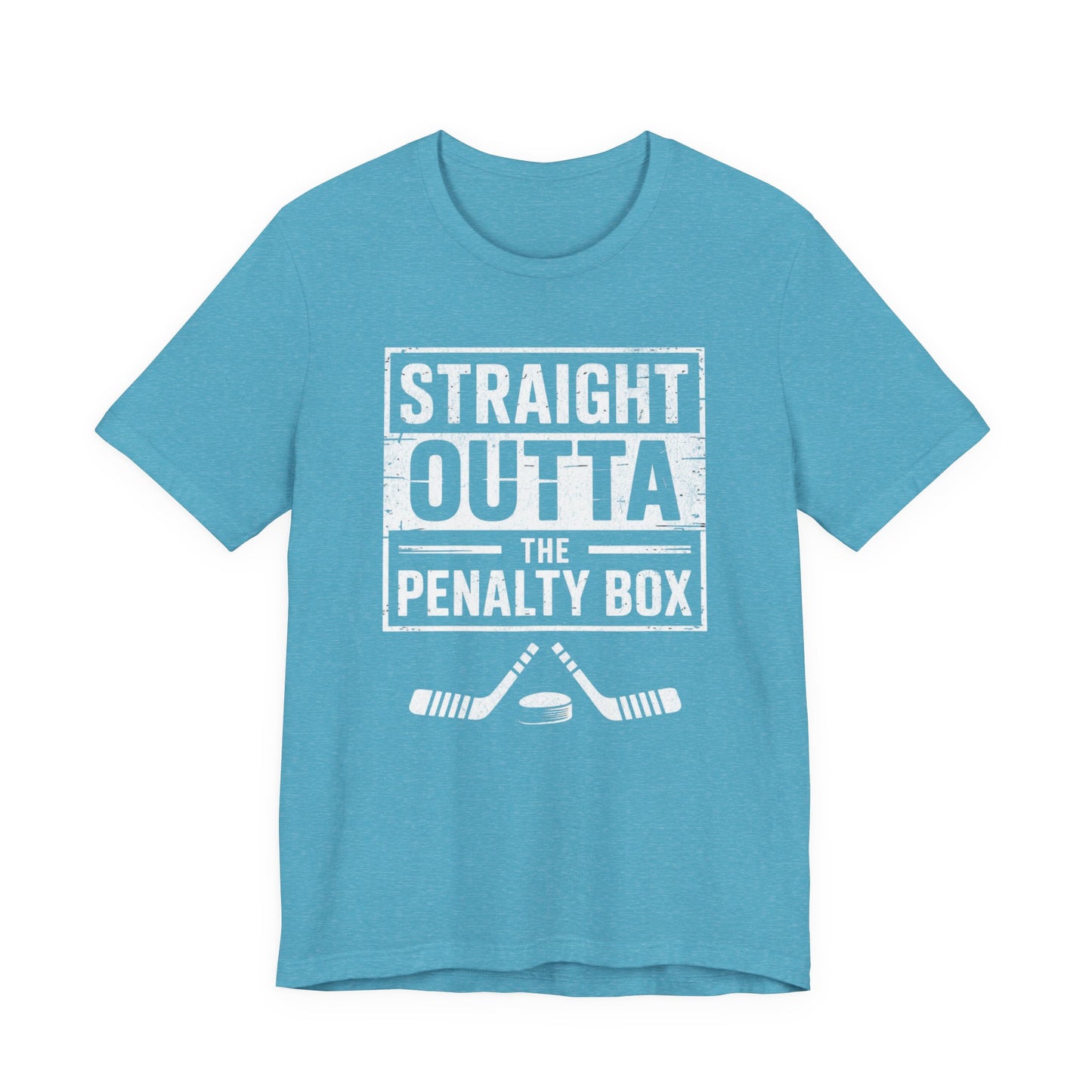 Straight Outta The Penalty Box Ice Hockey Shirt | Hockey Mask & Sticks Tee