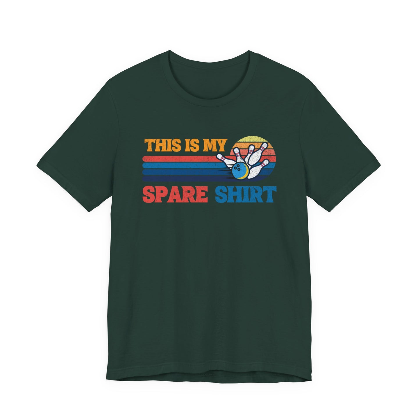 This Is My Spare Shirt Bowler Tee | Bowling Retro Logo