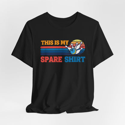 This Is My Spare Shirt Bowler Tee | Bowling Retro Logo