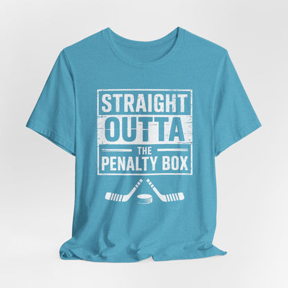 Straight Outta The Penalty Box Ice Hockey Shirt | Hockey Mask & Sticks Tee
