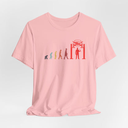 Evolution of Man Car Mechanic T-Shirt, Auto Technician Tee, Mechanic Gift, Funny Garage Shirt, Mechanic Evolution Top