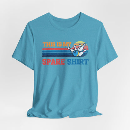 This Is My Spare Shirt Bowler Tee | Bowling Retro Logo