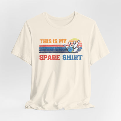This Is My Spare Shirt Bowler Tee | Bowling Retro Logo