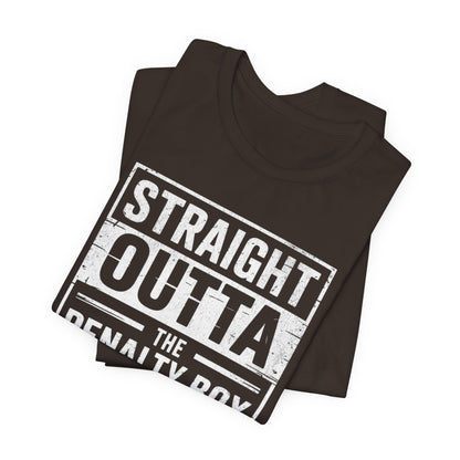 Straight Outta The Penalty Box Ice Hockey Shirt | Hockey Mask & Sticks Tee