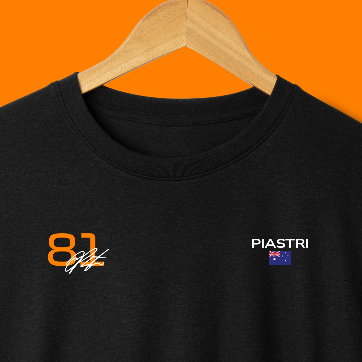 Oscar Piastri #81 Signature & Flag T-Shirt