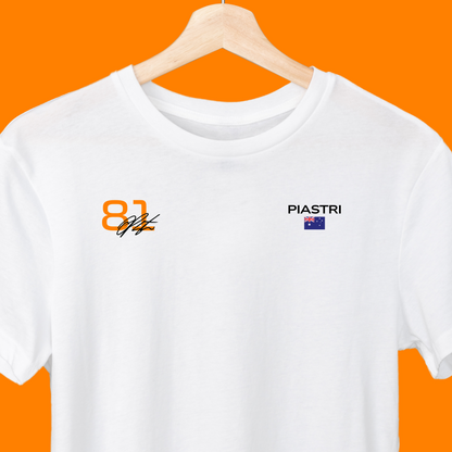 Oscar Piastri #81 Signature & Flag T-Shirt