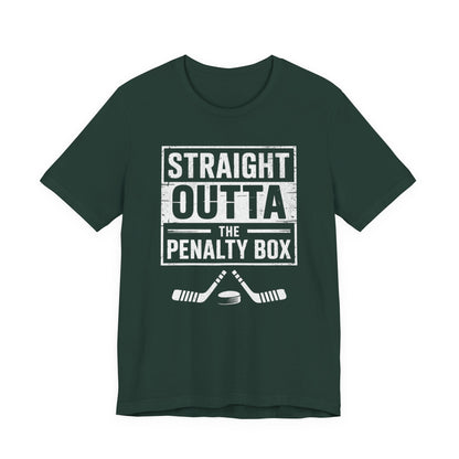 Straight Outta The Penalty Box Ice Hockey Shirt | Hockey Mask & Sticks Tee