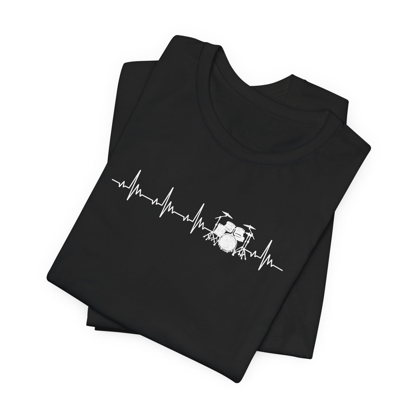 Heartbeat Drum Set T-Shirt | Heart Beats for Drumming Tee