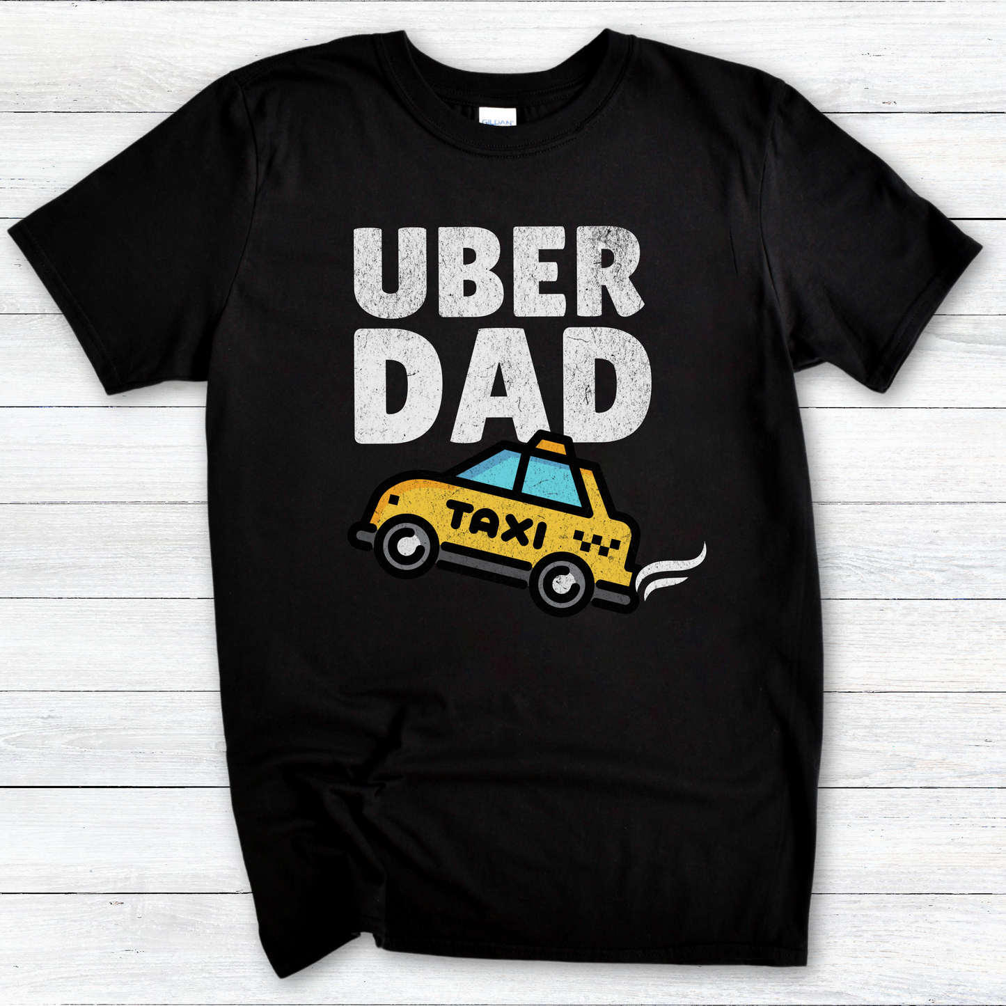 Uber Dad Funny Unisex Softstyle T-Shirt - Taxi Driver Dad Tee for Fathers Who Drive Kids Everywhere, Tee Shirt, Gift for Dad, Father's Day