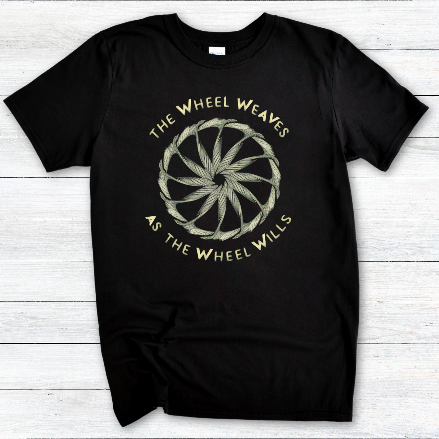 Wheel Weaves Robert Jordan Tee, Unisex T-Shirt Fan Gift, The Wheel Wills Graphic Shirt, Softstyle Tee, Wheel of Time Quote Apparel
