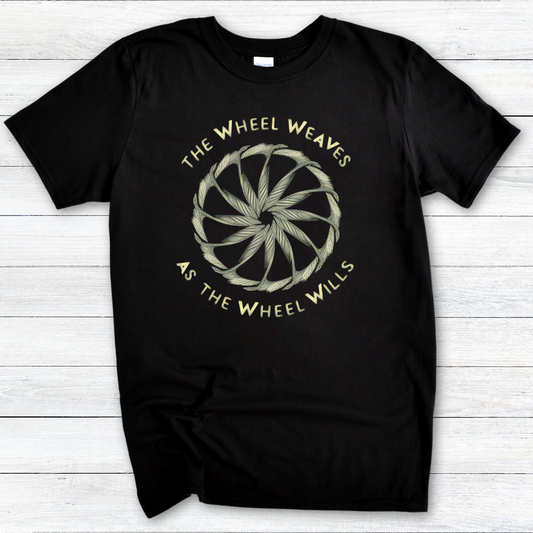 Wheel Weaves Robert Jordan Tee, Unisex T-Shirt Fan Gift, The Wheel Wills Graphic Shirt, Softstyle Tee, Wheel of Time Quote Apparel