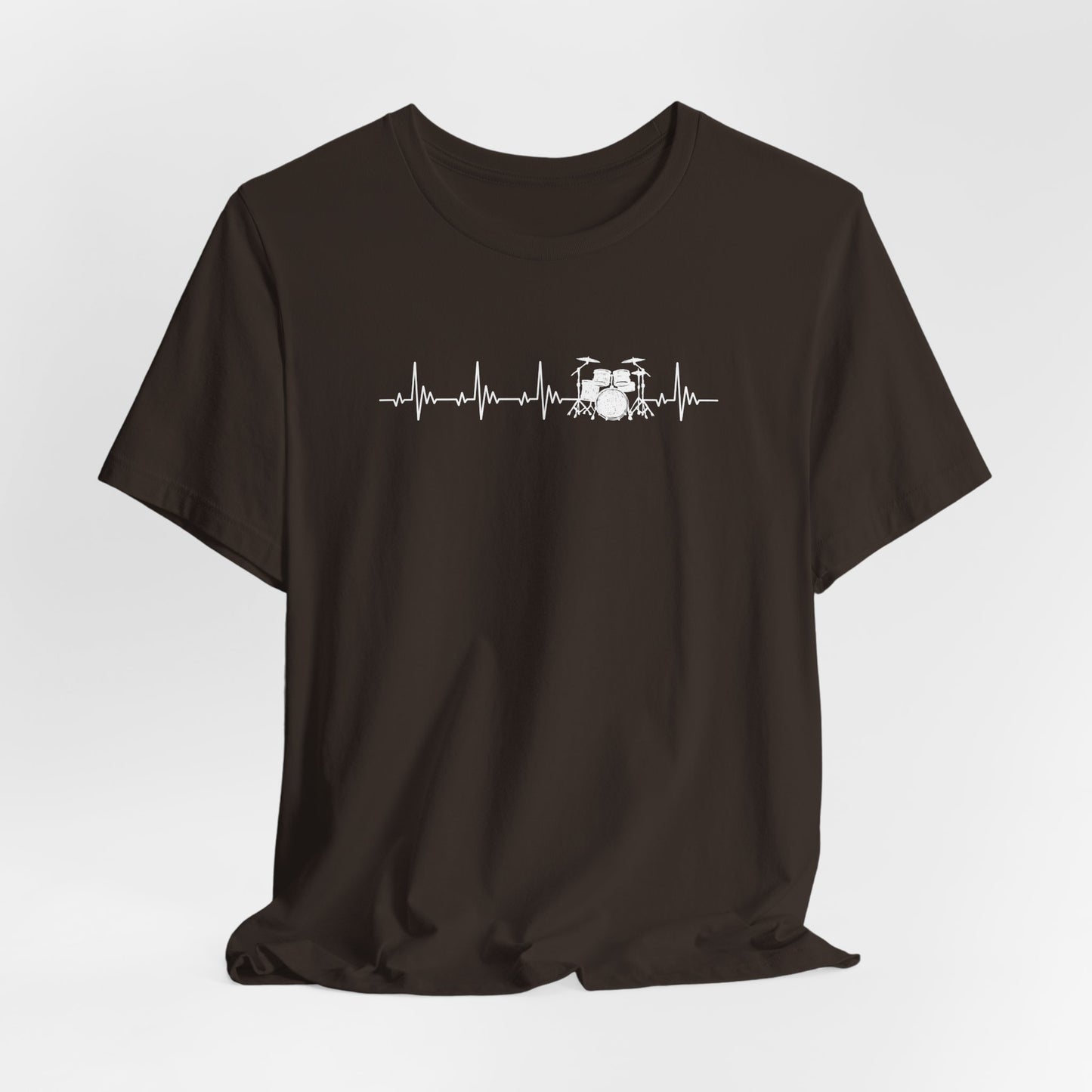 Heartbeat Drum Set T-Shirt | Heart Beats for Drumming Tee