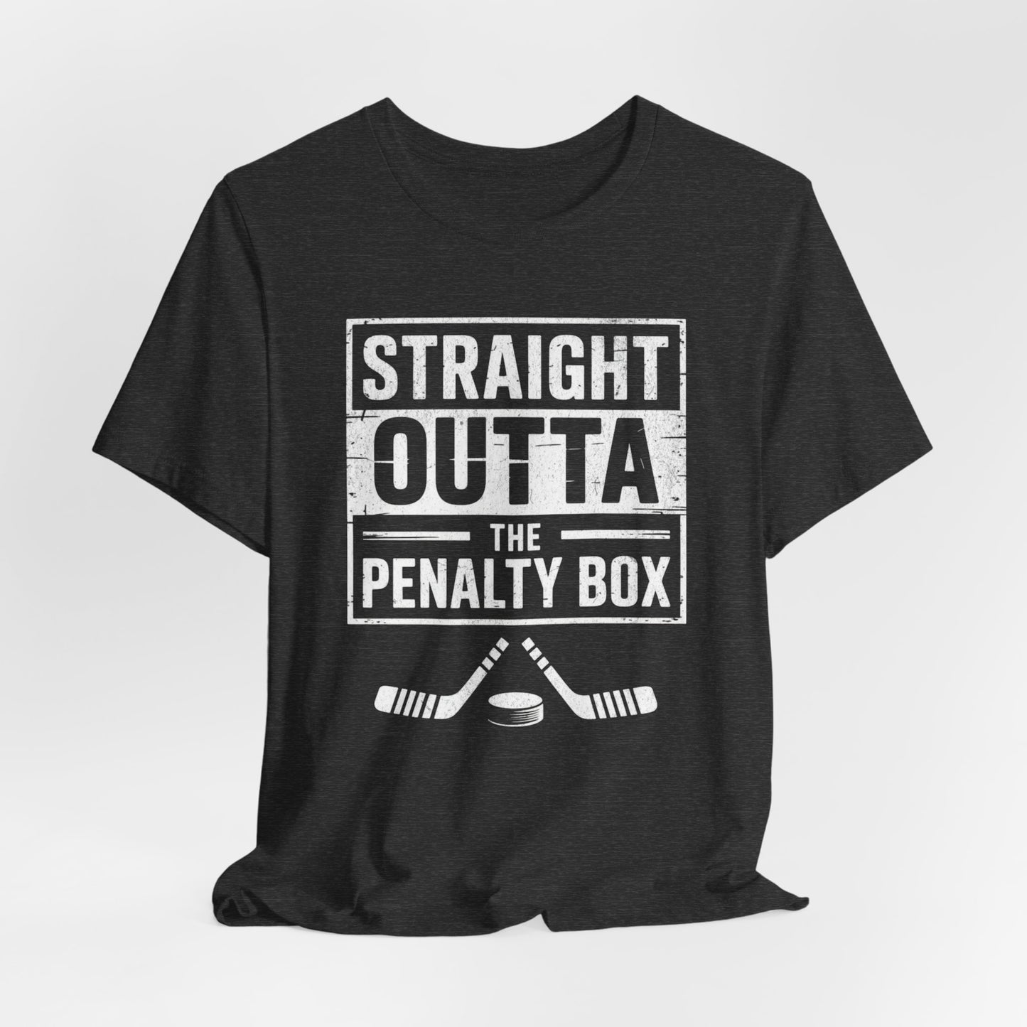 Straight Outta The Penalty Box Ice Hockey Shirt | Hockey Mask & Sticks Tee