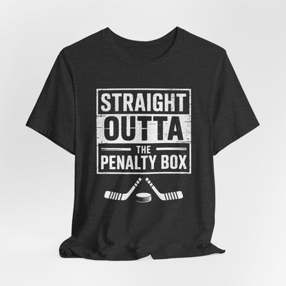 Straight Outta The Penalty Box Ice Hockey Shirt | Hockey Mask & Sticks Tee