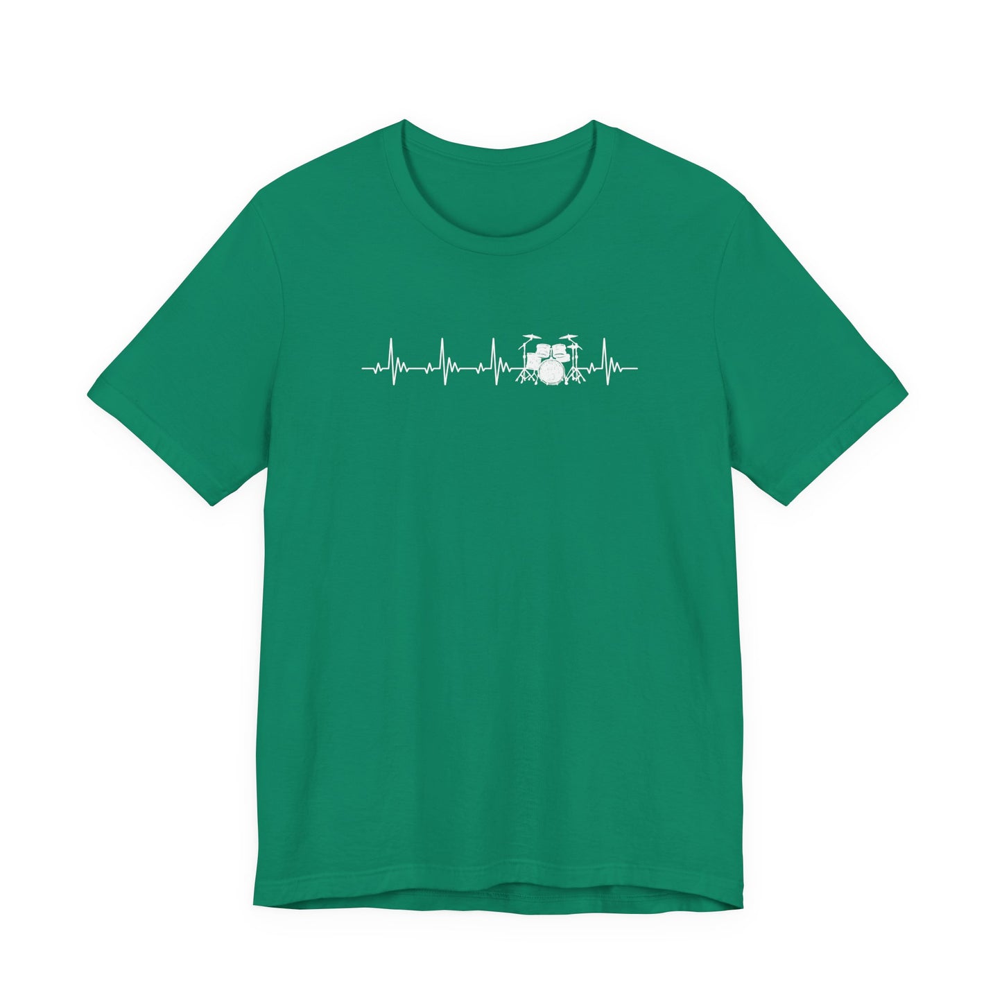 Heartbeat Drum Set T-Shirt | Heart Beats for Drumming Tee