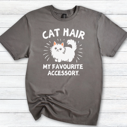 Cat Hair My Favourite Accessory T‑Shirt — Cat Lover Graphic Tee