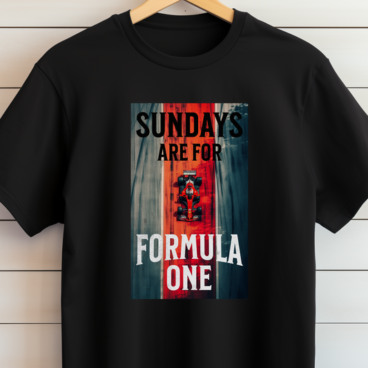 Formula 1 T-Shirt, Sundays are for Formula One, Motorsport Enthusiast Gift, F1 Gift