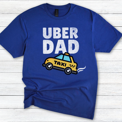 Uber Dad Funny Unisex Softstyle T-Shirt - Taxi Driver Dad Tee for Fathers Who Drive Kids Everywhere, Tee Shirt, Gift for Dad, Father's Day