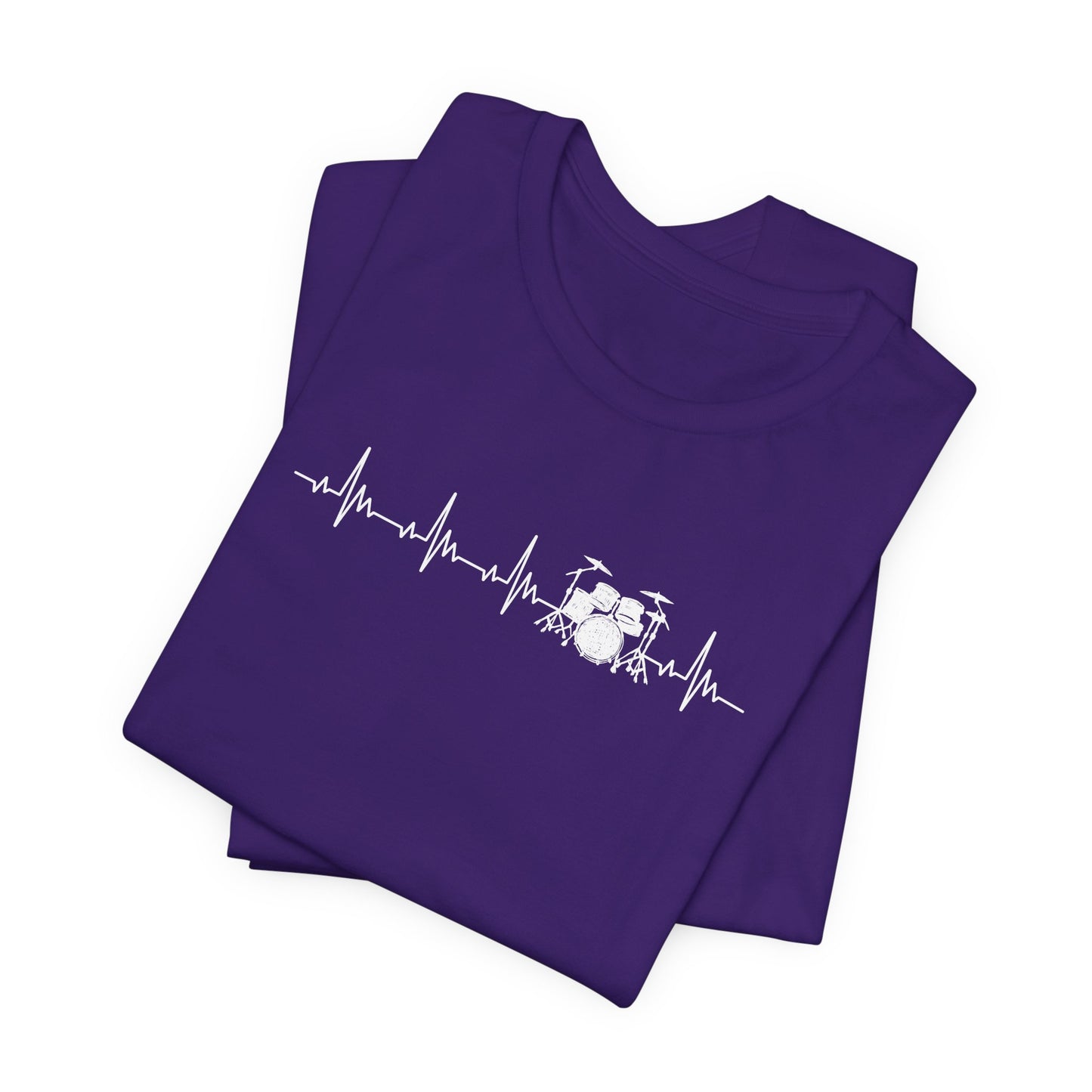 Heartbeat Drum Set T-Shirt | Heart Beats for Drumming Tee