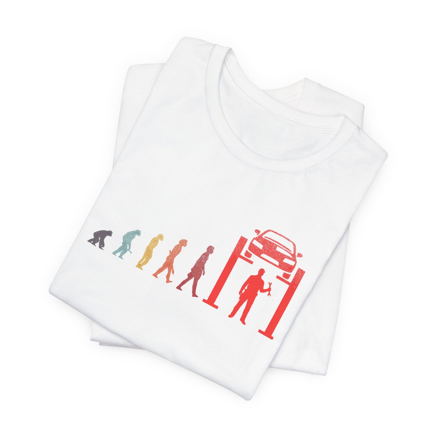 Evolution of Man Car Mechanic T-Shirt, Auto Technician Tee, Mechanic Gift, Funny Garage Shirt, Mechanic Evolution Top