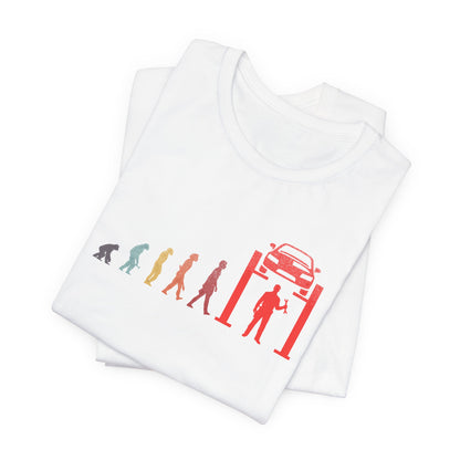 Evolution of Man Car Mechanic T-Shirt, Auto Technician Tee, Mechanic Gift, Funny Garage Shirt, Mechanic Evolution Top