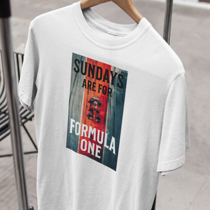 Formula 1 T-Shirt, Sundays are for Formula One, Motorsport Enthusiast Gift, F1 Gift