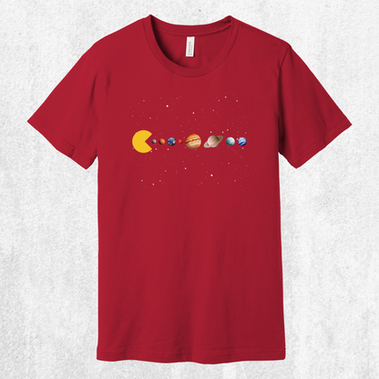 Eating The Solar System Tee | Space Video Game Planets