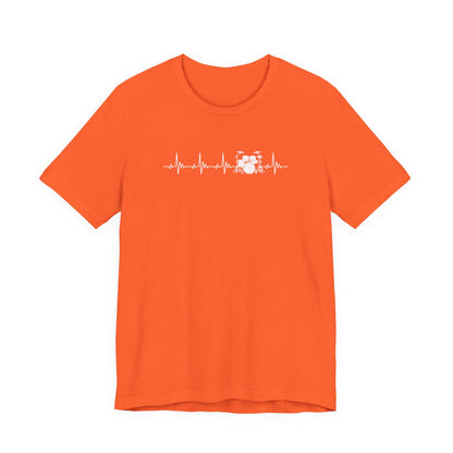 Heartbeat Drum Set T-Shirt | Heart Beats for Drumming Tee