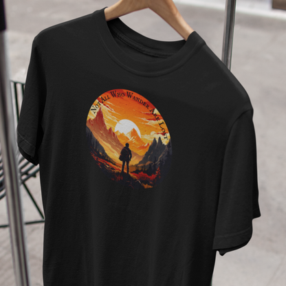 Tolkien Hiking Shirt, Explorers, Walkers, Hikers, Outdoors, J.R.R. Tolkien Quote, Not All Who Wander Are Lost - T-Shirt