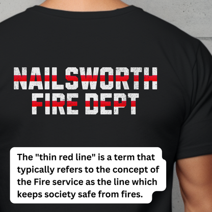 Custom Firefighter Thin Red Line Flag Shirt, Firefighter Gift, Personalized Fireman or Firewoman Gift, Fire Department Gift