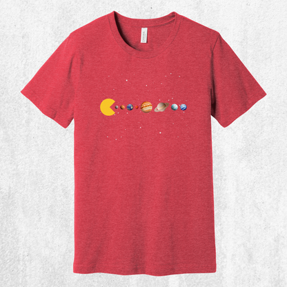 Eating The Solar System Tee | Space Video Game Planets