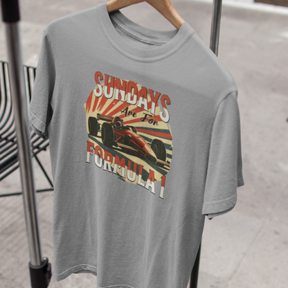 Formula 1 T-Shirt, Sundays are for Formula 1, Retro F1 Graphic Tee, Classic Race Car, Motorsport Enthusiast Gift, F1 Gift