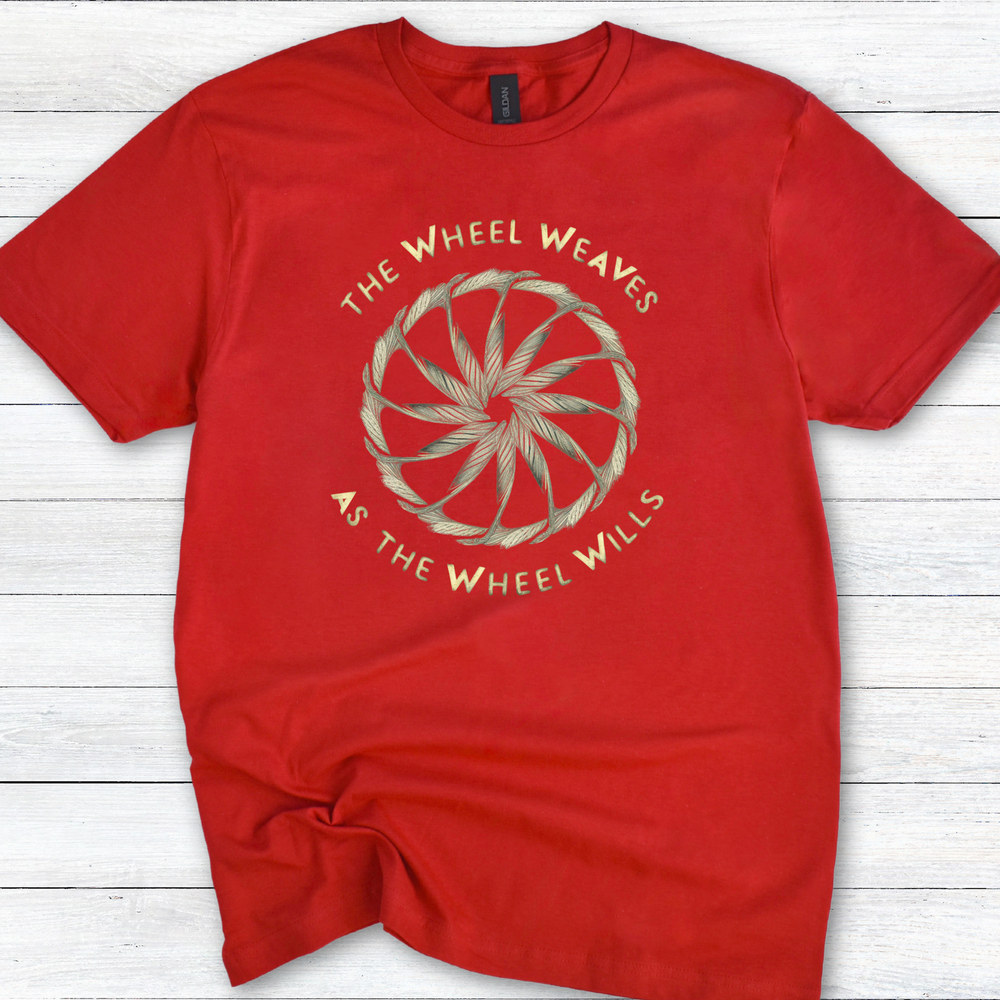 Wheel Weaves Robert Jordan Tee, Unisex T-Shirt Fan Gift, The Wheel Wills Graphic Shirt, Softstyle Tee, Wheel of Time Quote Apparel