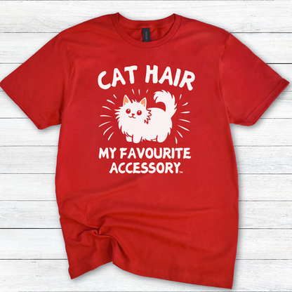 Cat Hair My Favourite Accessory T‑Shirt — Cat Lover Graphic Tee